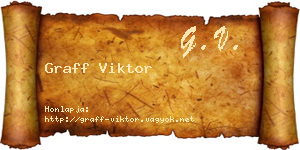 Graff Viktor névjegykártya